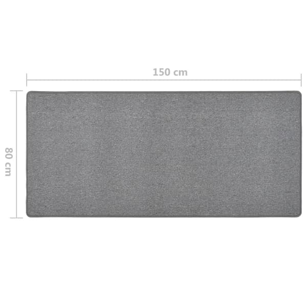 vidaXL Gångmatta mörkgrå 80x150 cm grå