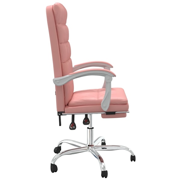 vidaXL Kontorsstol rosa konstläder Rosa