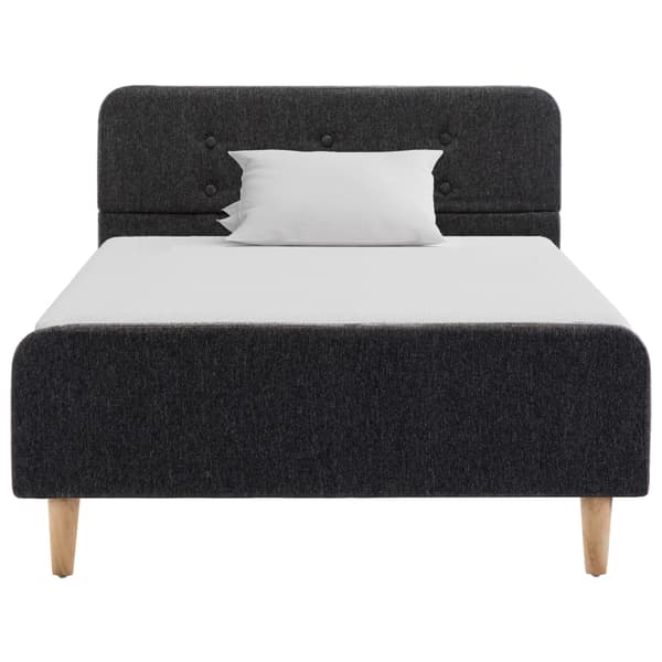 vidaXL Sängram mörkgrå säckväv 90x200 cm grå