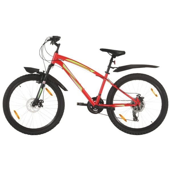 vidaXL Mountainbike 21 växlar 26-tums däck 36 cm röd Röd