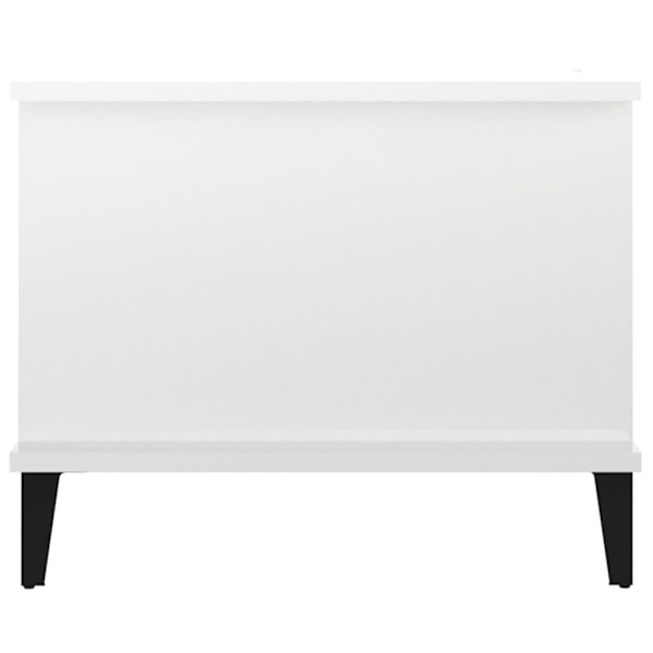 vidaXL Soffbord vit högglans 90x50x40 cm konstruerat trä Vit