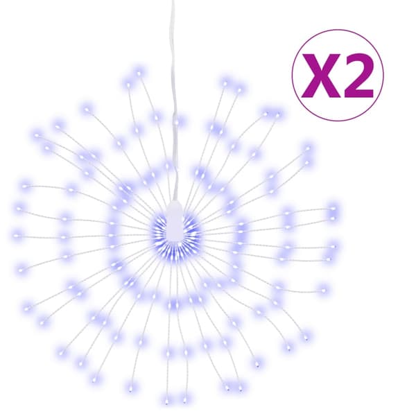 vidaXL Julbelysning 2 st 140 LED blå 17 cm Blue