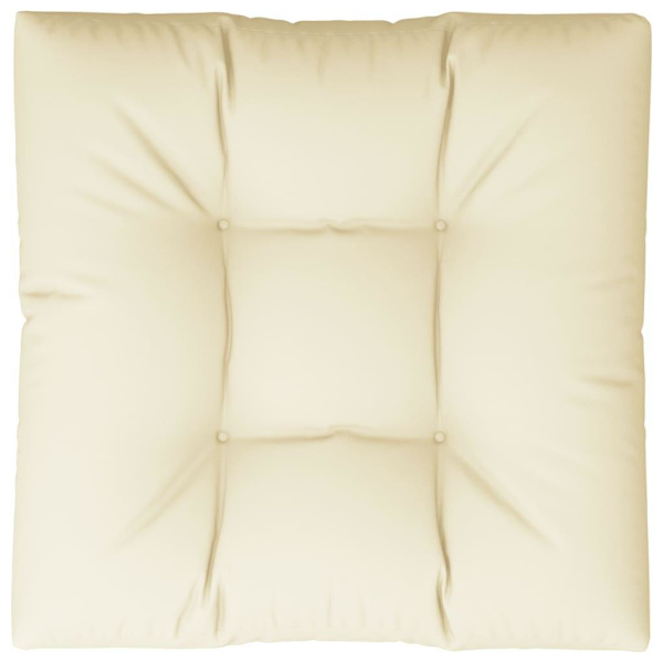 vidaXL Palldyna gräddvit 80x80x12 cm tyg Creme