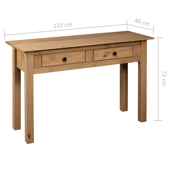 vidaXL Avlastningsbord 110x40x72 cm massiv furu panama Brun