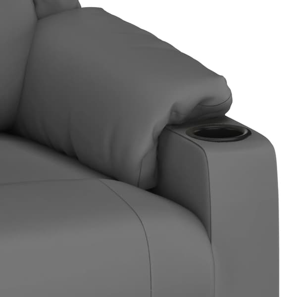 vidaXL Elektrisk reclinerfåtölj grå konstläder Grå