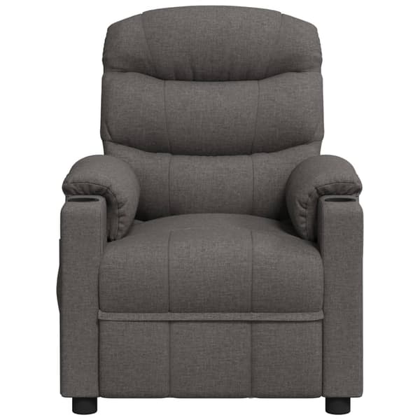 vidaXL Reclinerfåtölj mörkgrå tyg Grå