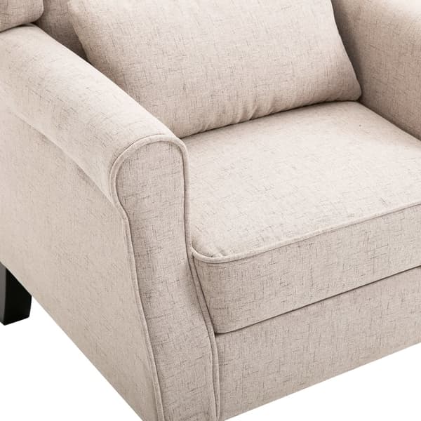 vidaXL Fåtölj beige tyg Beige