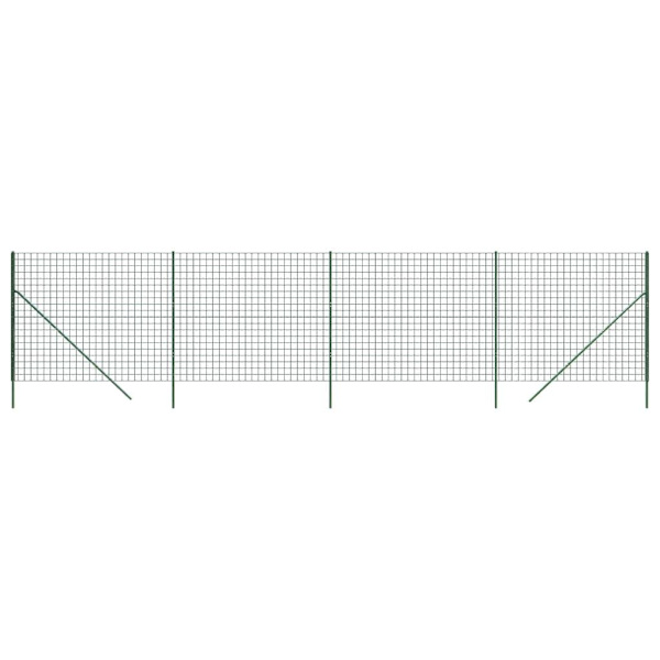 vidaXL Stängsel grön 1,6x10 m galvaniserat stål Grön