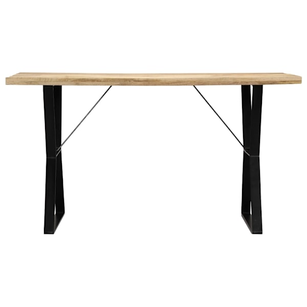 vidaXL Matbord 140x80x76 cm massivt mangoträ Brun
