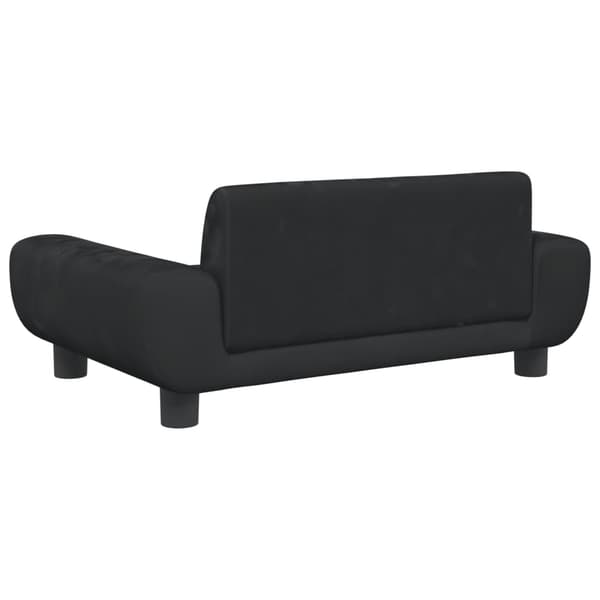 vidaXL Barnsoffa svart 70x45x33 cm sammet art