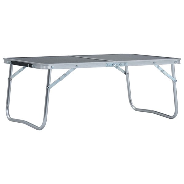 vidaXL Hopfällbart campingbord grå aluminium 60x40 cm grå