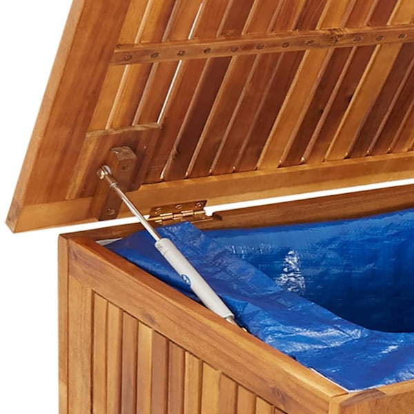 vidaXL Dynbox med hjul 150x50x58 cm massivt akaciaträ Brun