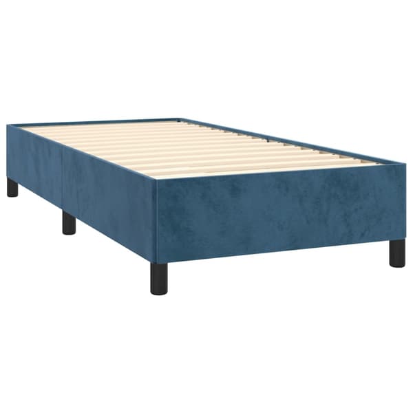 vidaXL Sängram utan madrass mörkblå 90x200 cm sammet Blå