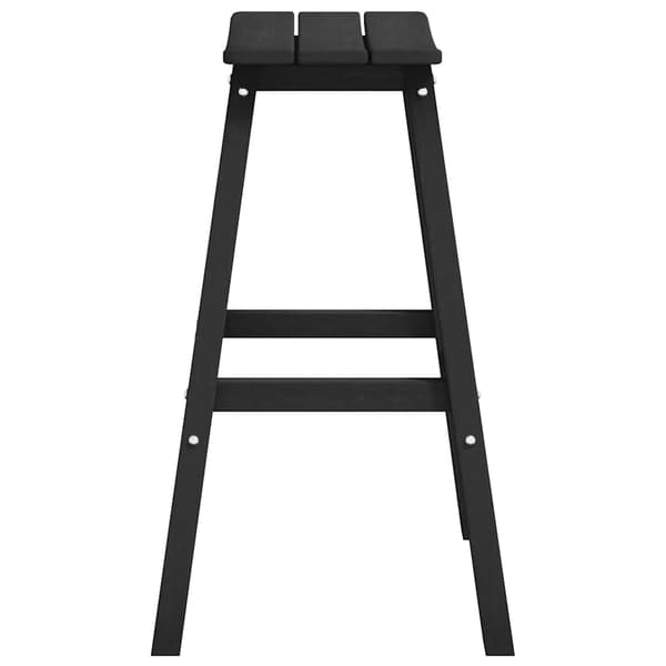vidaXL Trädgårds Bar Set 4 st Svart HDPE art