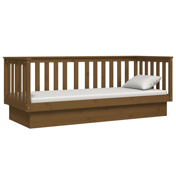 vidaXL Dagbädd honungsbrun 90x190 cm massiv furu Brun
