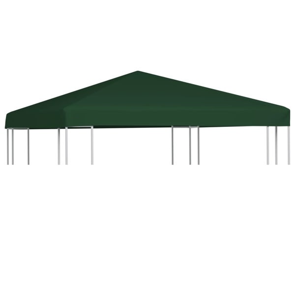 vidaXL Paviljongtak 310 g/m² 3x3 m grön Grön