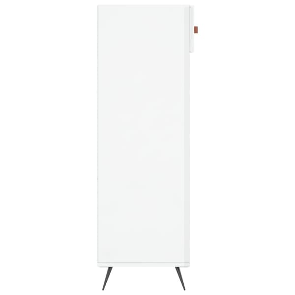 vidaXL Skoskåp vit högglans 60x35x105 cm konstruerat trä Vit