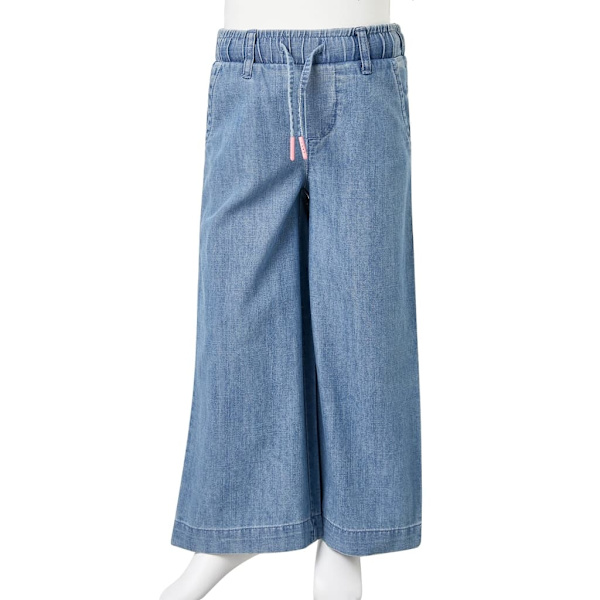 vidaXL Barnbyxor denimblå 92 Blå