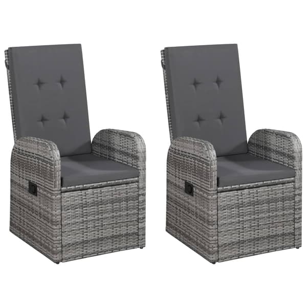 vidaXL Matgrupp för trädgården 5 delar grå grå
