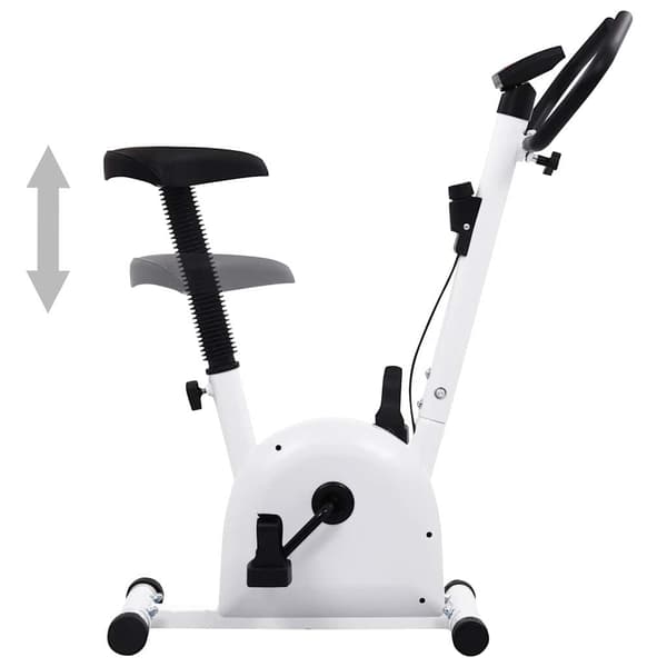 vidaXL Träningscykel remdrift vit Vit