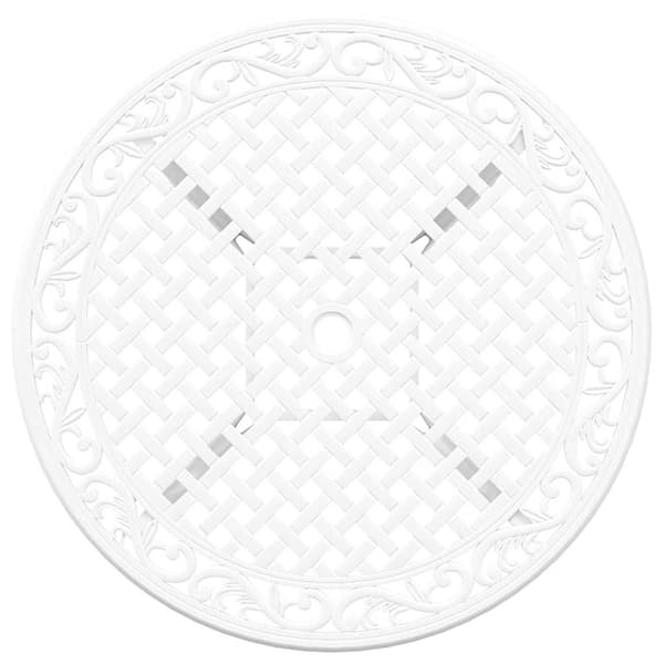 vidaXL Trädgårdsmöbelset 7 pcs Vit Aluminium Vit