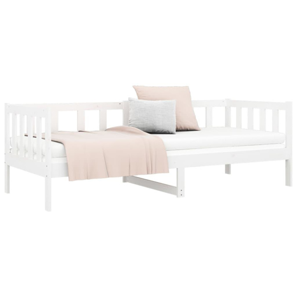 vidaXL Dagbädd vit 90x190 cm massiv furu Vit