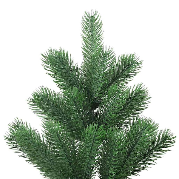 vidaXL Konstgjord nordmannsgran med LED och julgranskulor grön 240 cm Grön
