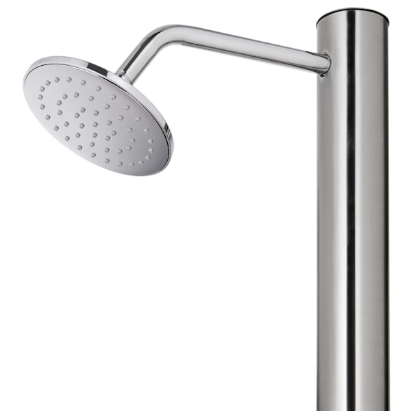 vidaXL Utedusch 215 cm rostfritt stål Silver