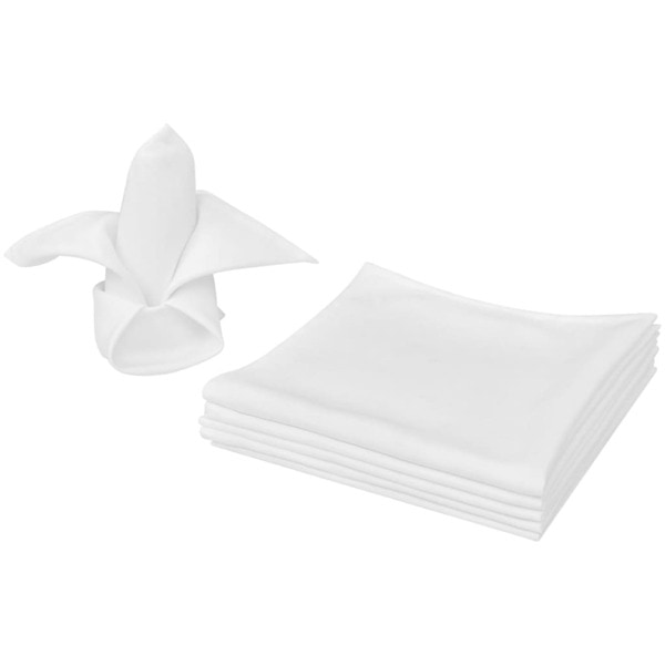 vidaXL 25 Servetter Vit 50 x cm Vit