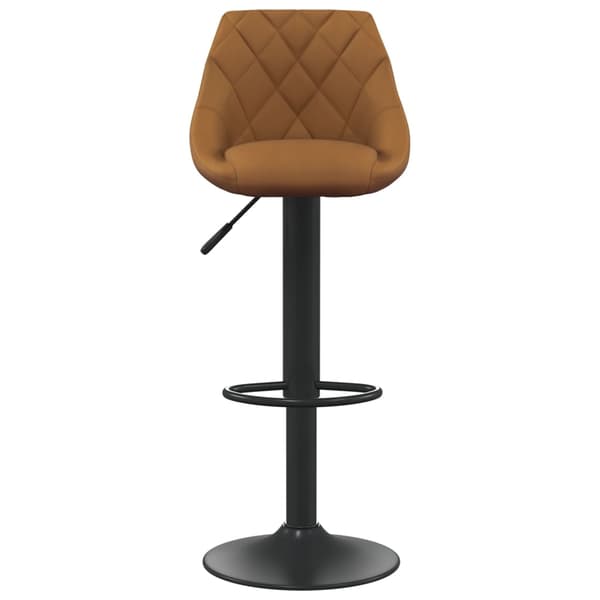 vidaXL Barstolar 2 st brun sammet Brun