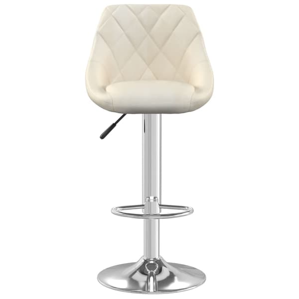 vidaXL Barstolar 2 st gräddvit sammet Creme