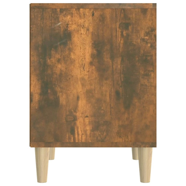 vidaXL Sängbord 2 st Rökfärgad ek 40x35x50 cm Brun