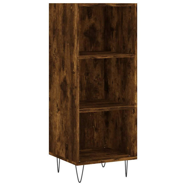 vidaXL Högskåp rökfärgad ek 34,5x34x180 cm konstruerat trä Brun
