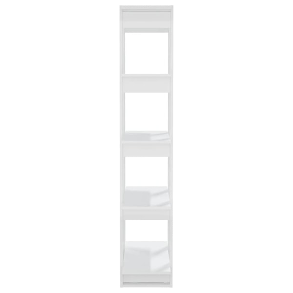 vidaXL Bokhylla/Rumsavdelare vit högglans 80x30x160 cm Vit