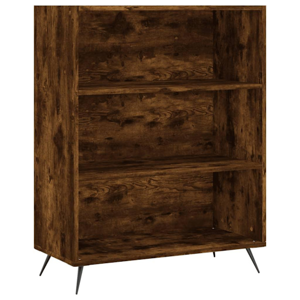 vidaXL Högskåp rökfärgad ek 69,5x34x180 cm konstruerat trä Brun