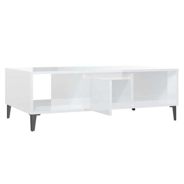 vidaXL Soffbord vit högglans 103,5x60x35 cm konstruerat trä Vit