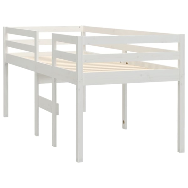 vidaXL Hög säng Vit 80x200 cm massiv furu Vit