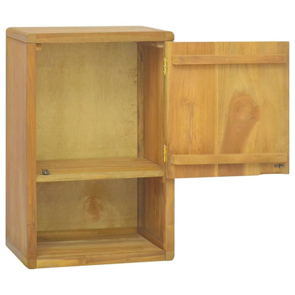 vidaXL Väggmonterat badrumsskåp 45x30x70 cm massiv teak Brun