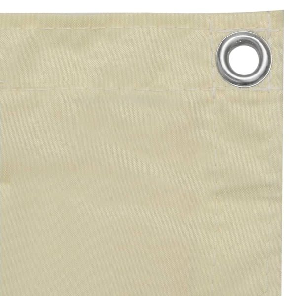 vidaXL Balkongskärm gräddvit 75x500 cm oxfordtyg Creme