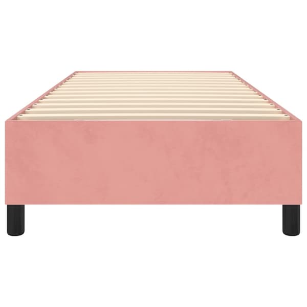 vidaXL Sängram rosa 100x200 cm sammet Rosa