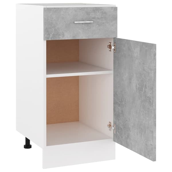 vidaXL Underskåp med låda betonggrå 40x46x81,5 cm konstruerat trä grå