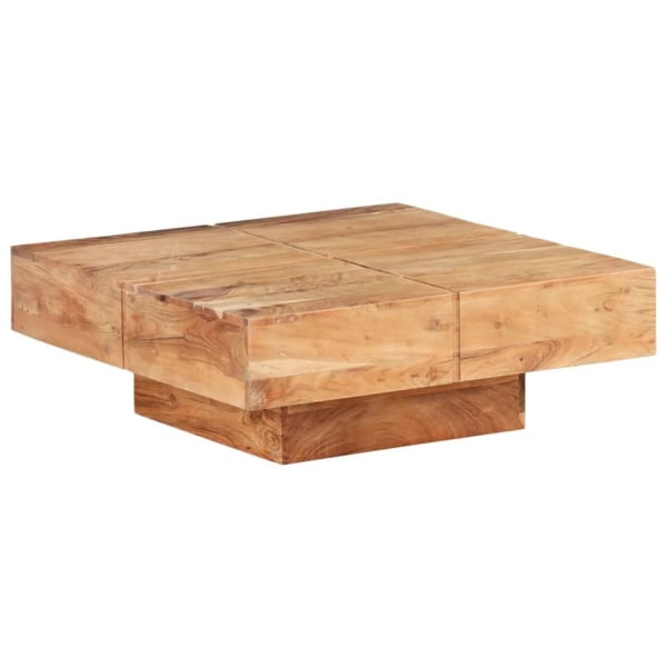 vidaXL Soffbord 80x80x28 cm massivt akaciaträ Brun