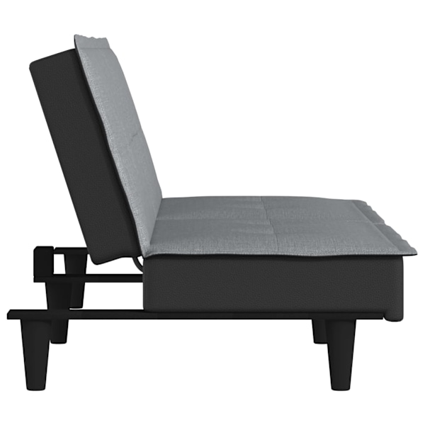 vidaXL Bäddsoffa ljusgrå tyg Grå