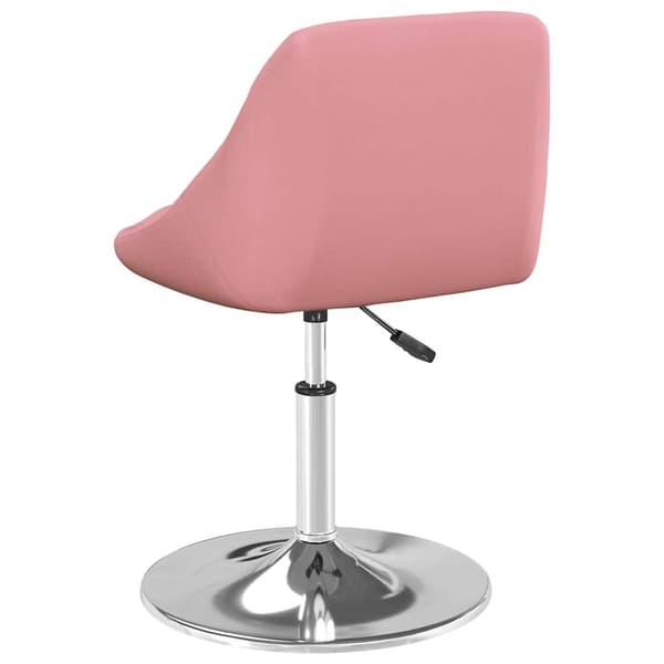 vidaXL Snurrbara matstolar 2 st rosa sammet Rosa