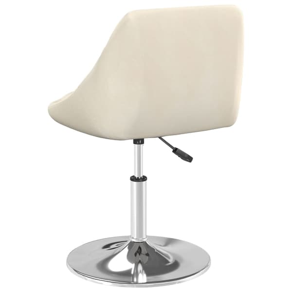 vidaXL Snurrbara matstolar 4 st gräddvit sammet Creme