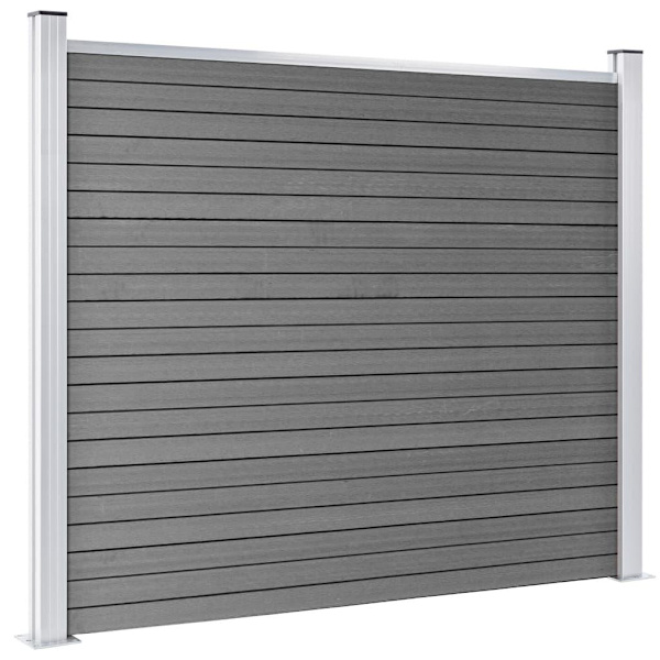 vidaXL Staketpaneler WPC 526x146 cm grå grå