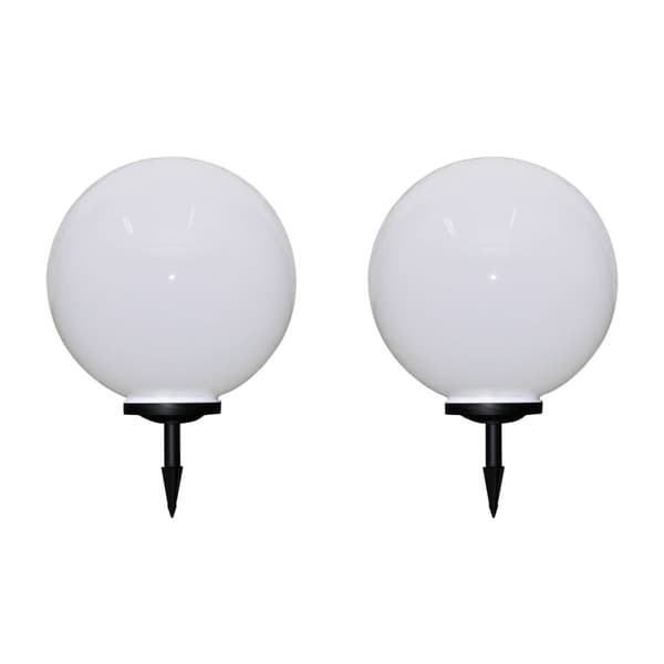 vidaXL Utomhuslampor 2 st LED 50 cm med markspett Vit