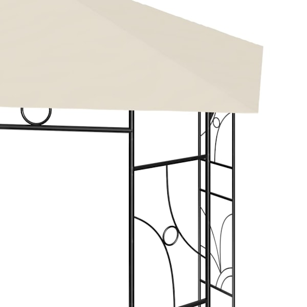 vidaXL Paviljong 4x3x2,7 m gräddvit 160 g/m² Creme