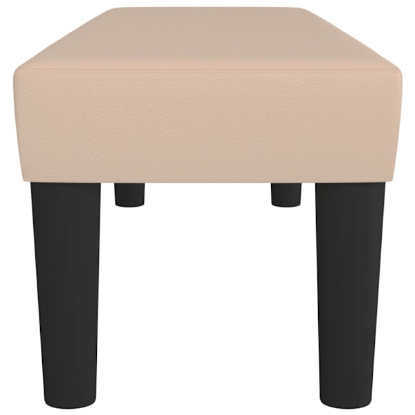 vidaXL Bänk cappuccino 100x30x30 cm konstläder Brun