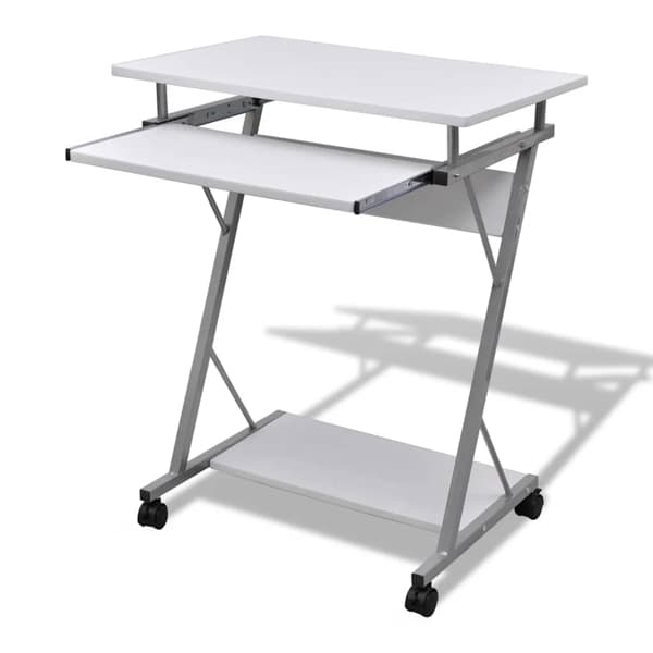 vidaXL Datorbord Fårö 60x40cm vit Vit